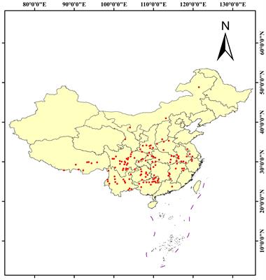 Effect of climate change on Clinopodium polycephalum (Vaniot) C. Y. Wu & S. J. Hsuan distribution adopting temporal data, ArcGIS, and the MaxEnt model